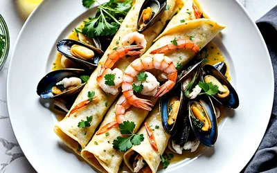 Recette facile de crêpes aux fruits de mer fraîches et savoureuses