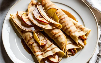 Recette facile de crêpes aux pommes caramélisées, dessert gourmand