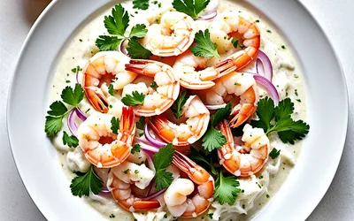 Recette facile de crevettes au pamplemousse et lait de coco