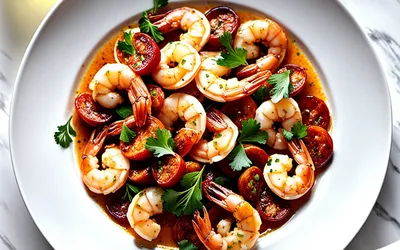 Recette facile de crevettes sautées au chorizo épicé - Plat rapide et savoureux