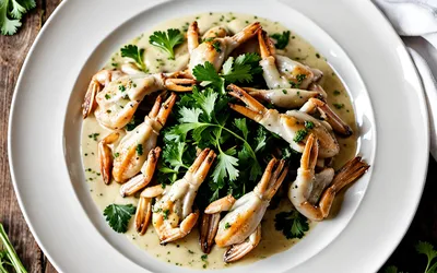 Recette facile de cuisses de grenouilles à la crème d'ail et mousse de persil