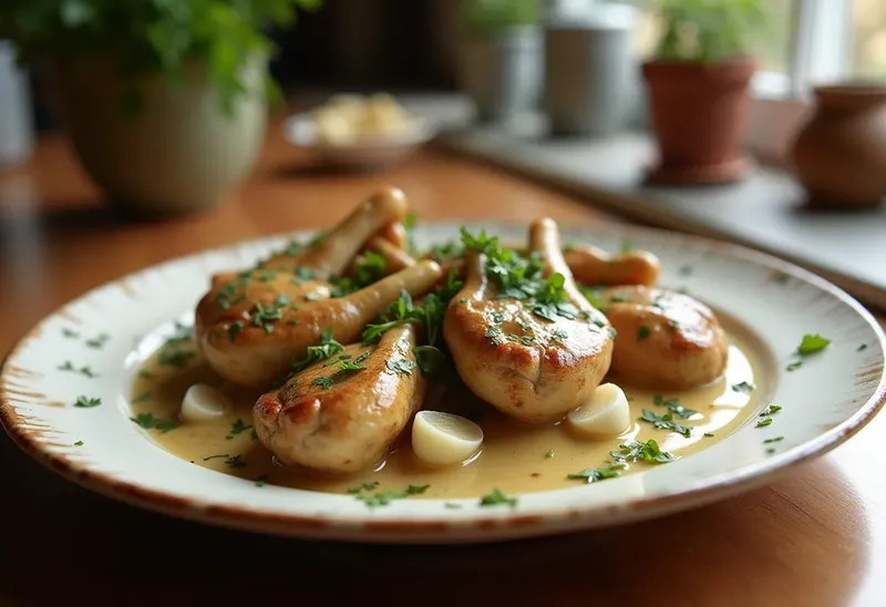 Délicieuses Cuisses de Grenouilles à la Crème onctueuse