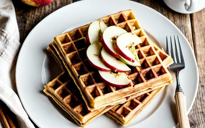 Recette facile de gaufres aux pommes moelleuses et gourmandes