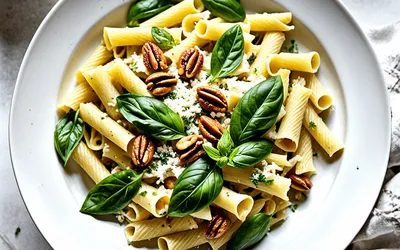 Recette facile de pâtes à la ricotta et aux noix, crémeuses et savoureuses