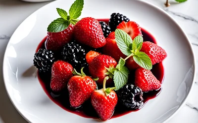 Recette facile et rapide de poires aux fruits rouges frais