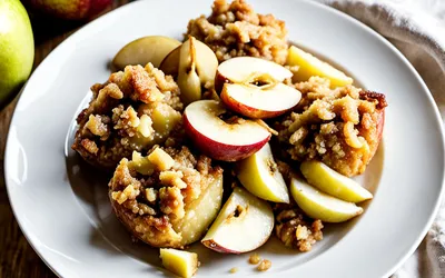 Recette facile de pommes au streusel croustillant, dessert gourmand
