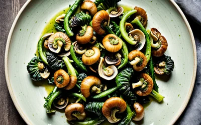 Recette facile de têtes de violon sautées aux champignons - Plat végétarien savoureux