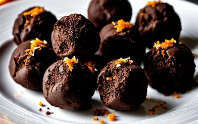 Recette facile de truffes au chocolat noir et orange - dessert gourmand