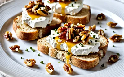 Recette facile d'amuse-gueule au fromage de chèvre frais