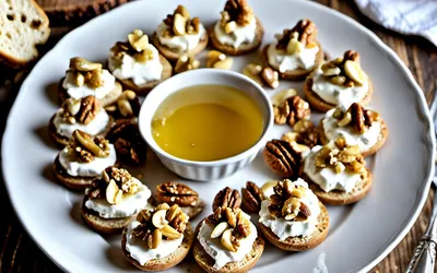 Recette facile d'amuse-gueules au chèvre et miel pour apéritif gourmand