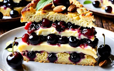 Recette facile et gourmande de Bettelmann aux cerises noires - Dessert alsacien