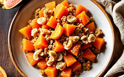 Recette facile de crumble à la papaye parfumé à la cannelle