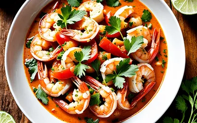 Photo de Recette facile de curry de crevettes épicé et crémeux