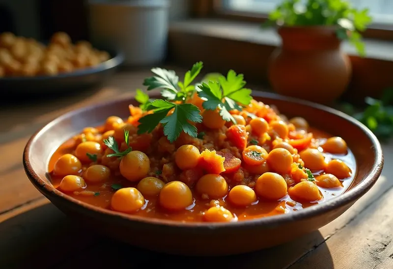 Délicieux Curry de Pois Chiches Épicé et Crémeux