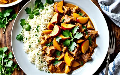 Recette facile de curry de porc aux pêches - Saveur sucrée-salée