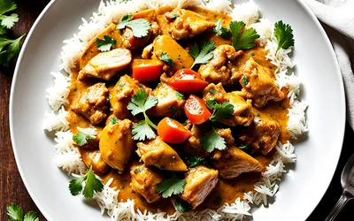 Recette facile de curry de poulet au lait de coco crémeux