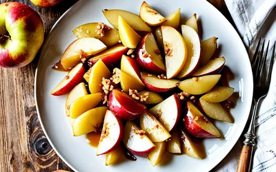 Recette légère et gourmande de pommes et poires caramélisées au miel
