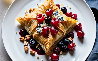 Recette facile de feuilleté phyllo aux canneberges et boutons de saphir