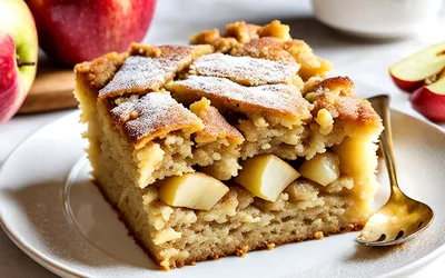 Recette facile et saine de gâteau aux pommes sans beurre moelleux