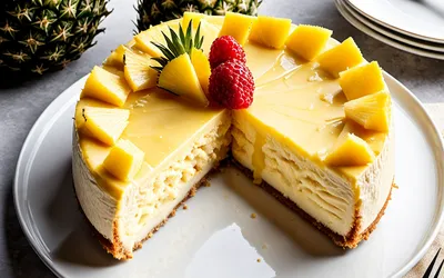 Recette facile de gâteau léger au fromage blanc et ananas frais