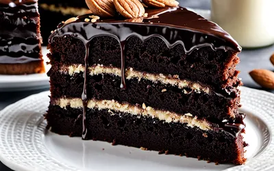 Photo de Recette facile et rapide de gâteau moelleux au chocolat et amandes