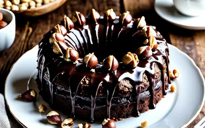 Recette facile de gâteau moelleux au chocolat et noisettes croquantes