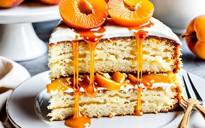 Recette facile de gâteau moelleux aux abricots avec coulis maison