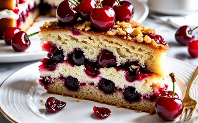 Recette facile de gâteau moelleux aux cerises fraîches