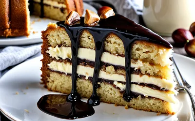 Recette gourmande de gâteau moelleux aux marrons et sauce chocolat facile