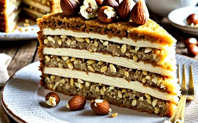 Recette facile de gâteau moelleux aux noisettes et biscottes