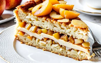 Recette facile de gâteau moelleux aux pommes et abricots frais