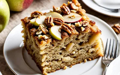 Recette facile et rapide de gâteau moelleux aux pommes et noix