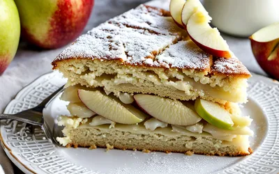 Recette facile de gâteau moelleux aux pommes et yaourt