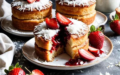 Recette gourmande de gâteaux coco collés à la confiture facile et rapide