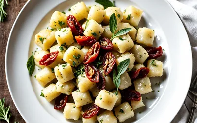 Recette facile et savoureuse de gnocchis aux tomates séchées