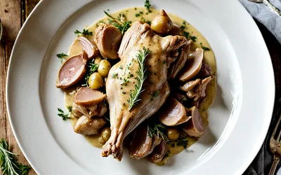 Recette facile de lapin à la moutarde maison - Plat mijoté savoureux