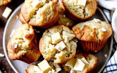 Recette facile de muffins moelleux au chocolat blanc