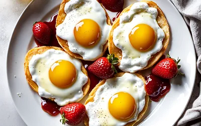 Recette facile d'œufs au plat sucrés pour enfant - dessert gourmand