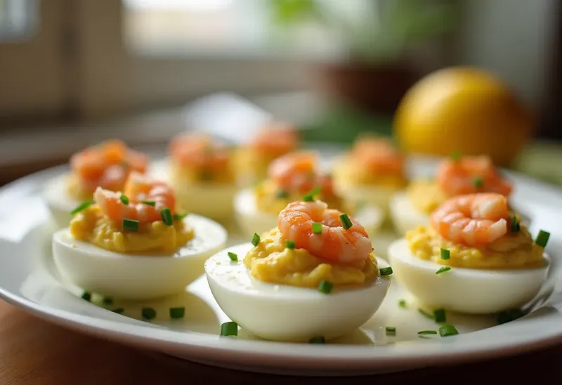 Délicieux œufs mimosa aux crevettes : recette facile et gourmande