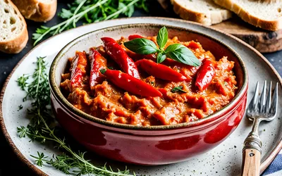 Recette facile de pâté de poivrons maison pour apéritif gourmand