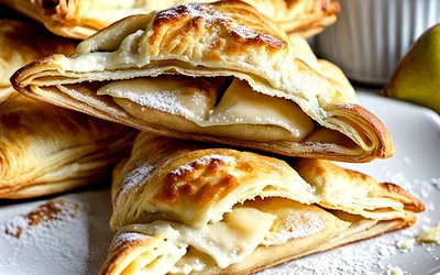 Recette facile de petits chaussons à la poire et au carré frais fondants