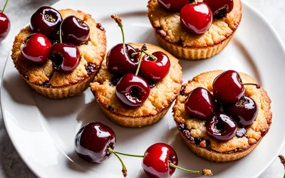 Petits gâteaux moelleux aux cerises sans gluten - recette facile et rapide
