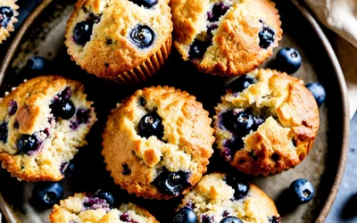 Recette gourmande de petits muffins d'automne aux myrtilles moelleux