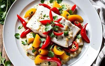 Recette facile de poisson au lait de coco et poivrons colorés