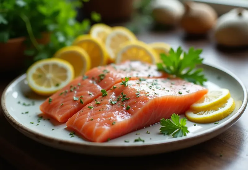 Délicieux poisson cru mariné au citron frais