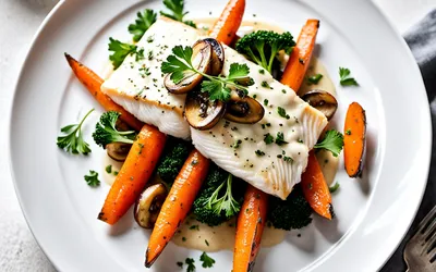 Recette facile de poisson d'automne aux légumes et crème