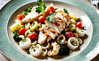 Recette facile de poulet aux calamars à la provençale