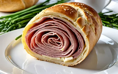 Recette facile de roulé de jambon au fromage frais et herbes - Apéritif rapide