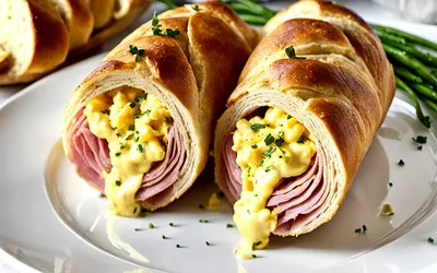 Rouleau de jambon aux œufs brouillés : recette facile et rapide pour un petit déjeuner gourmand