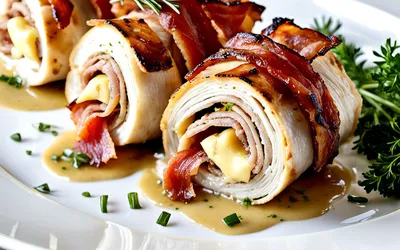 Rouleaux de dinde au bacon et fromage fondant : recette facile et rapide